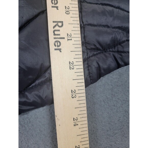 Calvin Klein Vest Womens Small Black Down Puffer Quilted Chevron Gold Zippers - Picture 9 of 10